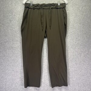 Lululemon Pants Womens 6 Dark Olive Green On The Fly Crop 23" Luxtreme Stretch